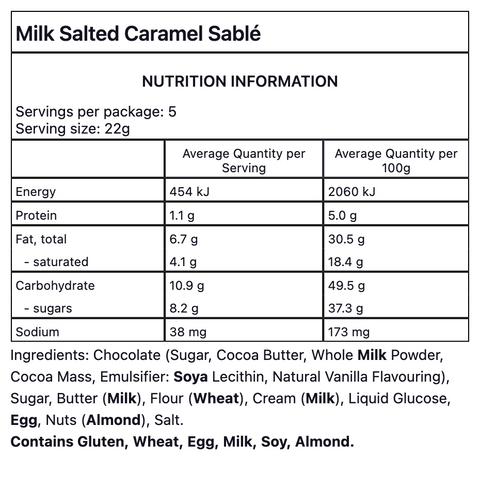 Salted Caramel Sablé - Milk