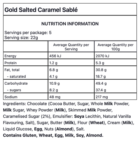 Salted Caramel Sablé - Gold