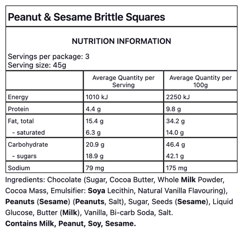Peanut & Sesame Brittle