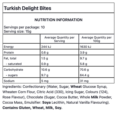 Turkish Delight Bites